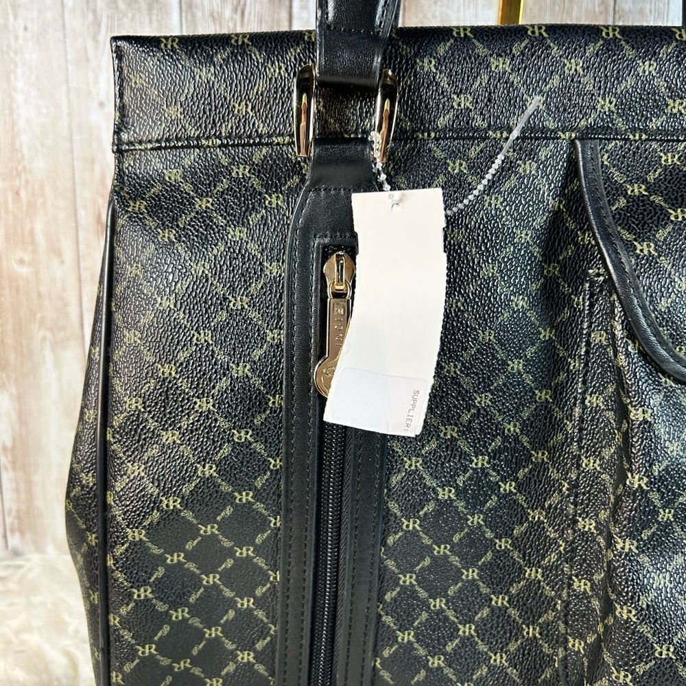 RIONI ITALIAN SIGNATURE CANVAS/ LEATHER  SHOULDER BAG NWT​​​ - Picture 9 of 10